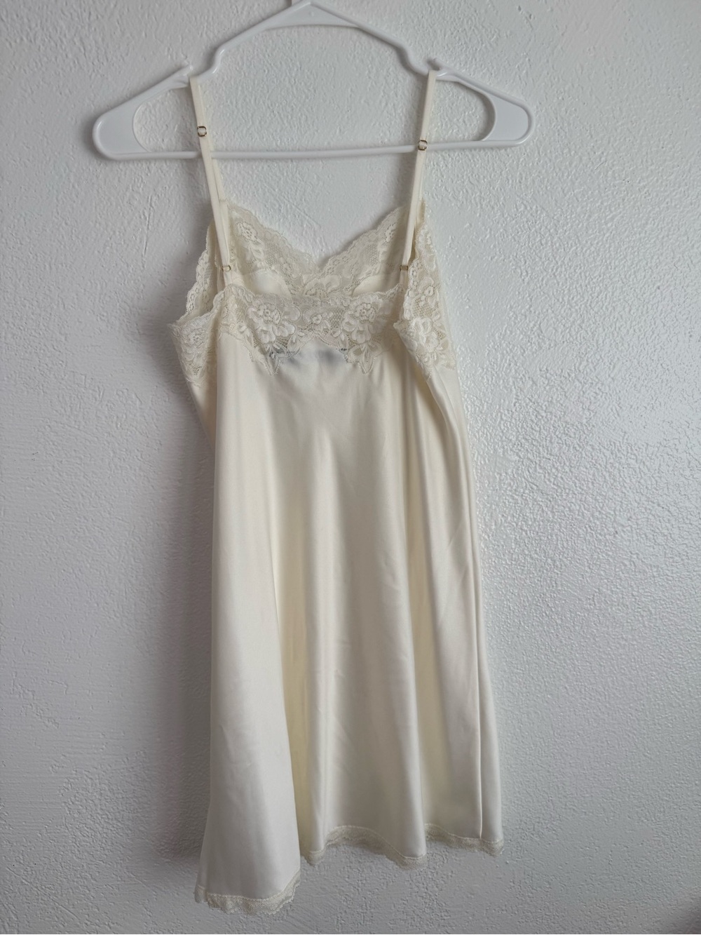 Lauren Ralph Lauren Bridal Satin Lace Chemise XS Ivory Night Cami Dress Elegant - Picture 5 of 6